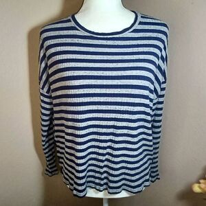 Three dots long sleeve blouse Size M